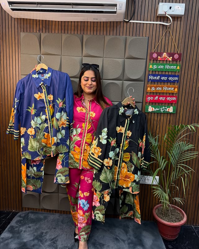 Chic 2-Piece Co-ord Set – Available in Pink, Blue & Black