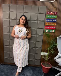 Pure Cotton Premium Kurta Set with Mirror Detailing