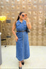 ‘DREZA’ Denim Dress With Belt