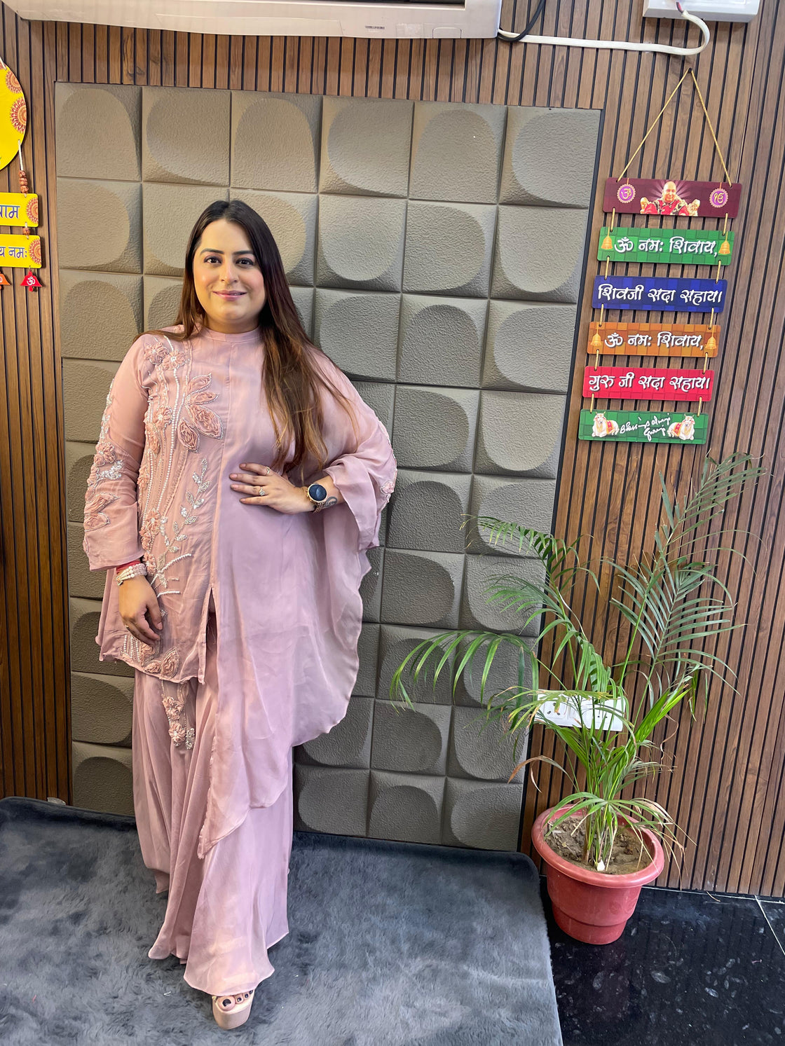 Premium Crepe & Soft Organza Designer Co-Ord Set