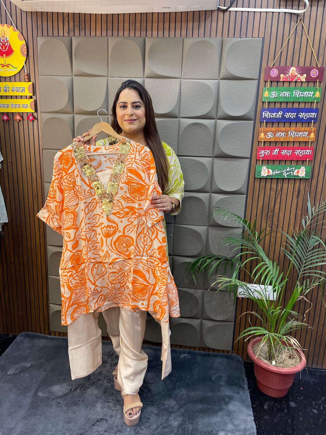 Pure Crepe Designer Cordset with Farshi Salwar (L–3XL)