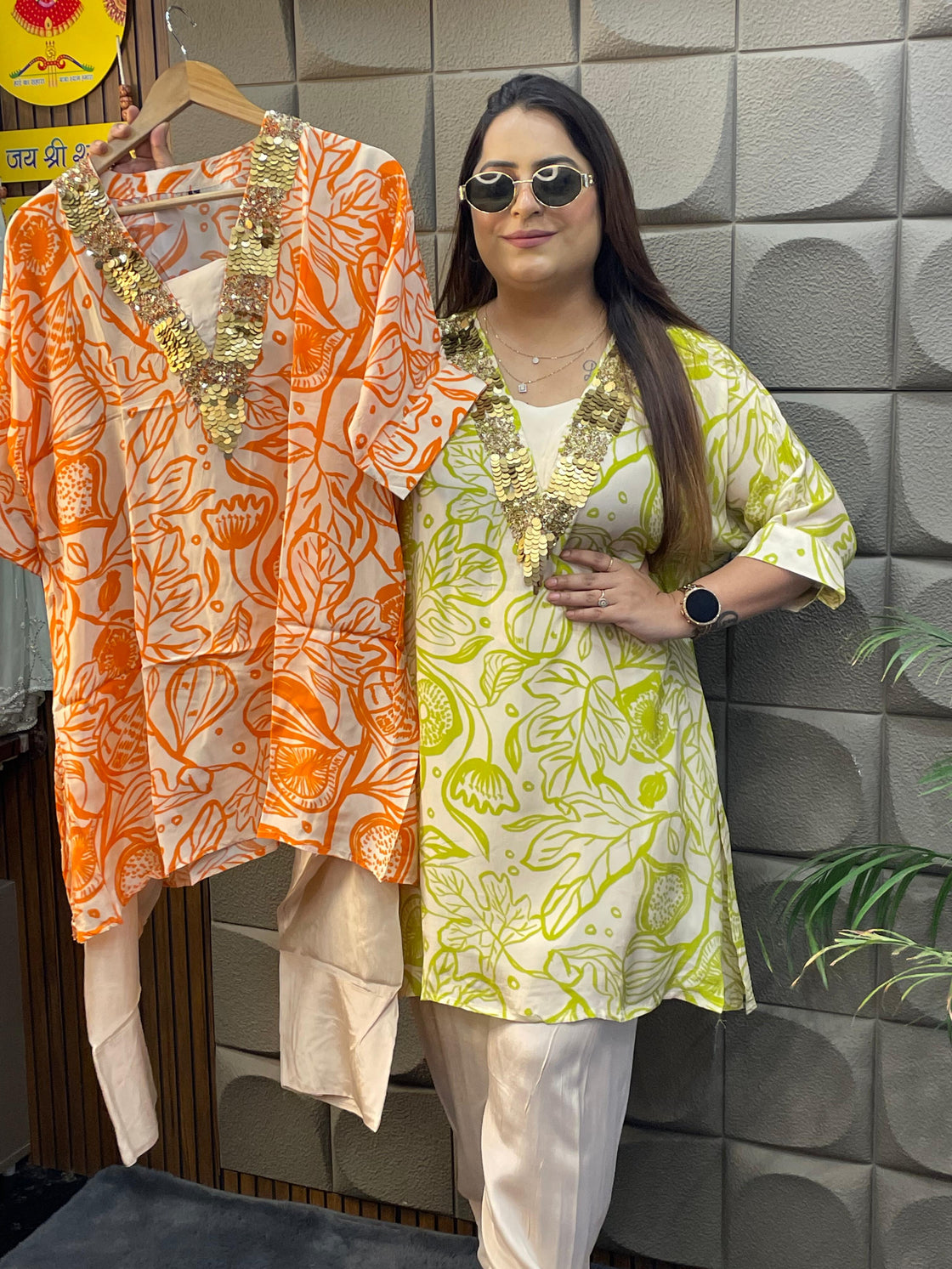 Pure Crepe Designer Cordset with Farshi Salwar (L–3XL)