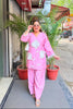 'GULAFSHA' 3D Flower Two Piece Set