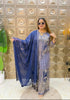 'BLUE GALAXY' Pure Crepe Gharara Suit