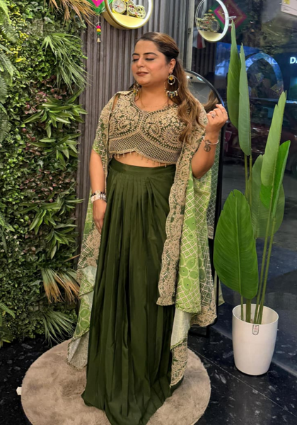 'ALINA' Indo-western Three Piece Set