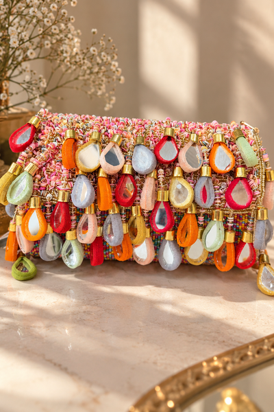 ‘MIRROR DROPS’ Clutch Bag