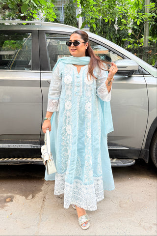 ‘ALIZA’ Anarkali Three Piece Set