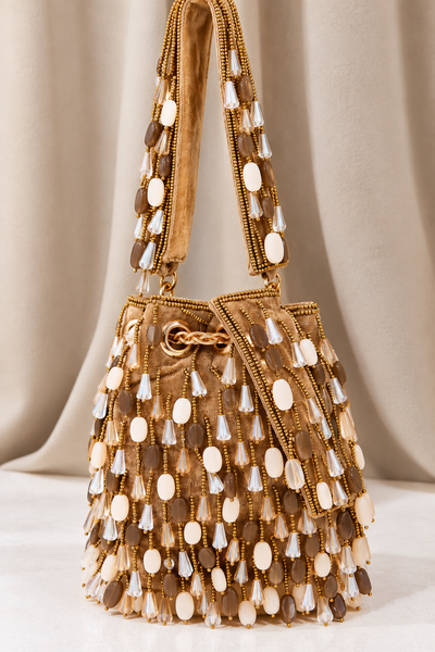 ‘CRYSTAL BEAD DROPS’ Potli Beg