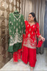 ‘TANZEEM’ Hand Work Three Piece Set With Potli