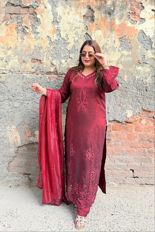 ‘MALIKA’ Floor Length Three Piece Set
