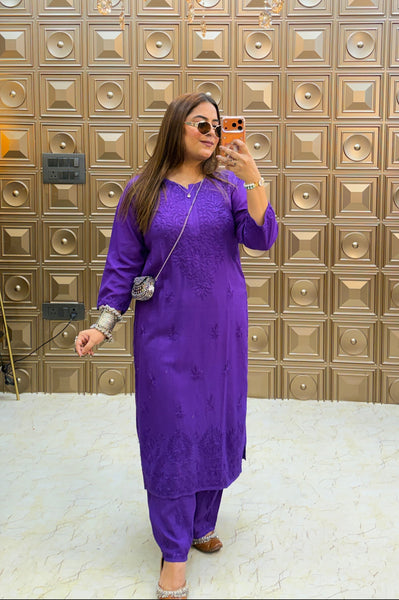 ‘EKTA 2.0’ Chikankari Two Piece Set