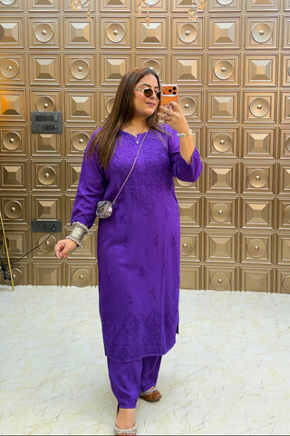 ‘EKTA 2.0’ Chikankari Two Piece Set