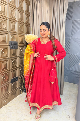 ‘CHAANDNI’ Anarkali Three Piece Set