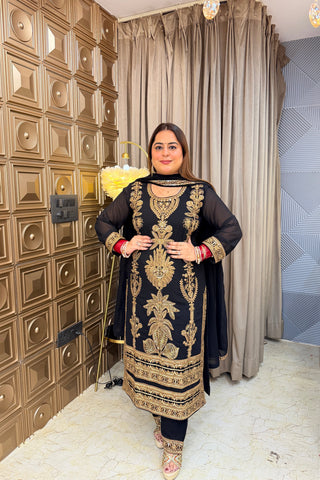 ‘RUKSANA 2.0’ Zari Work Three Piece Set