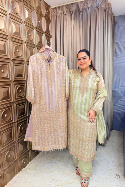 ‘DHRISHTI’ Hand Work Three Piece Set