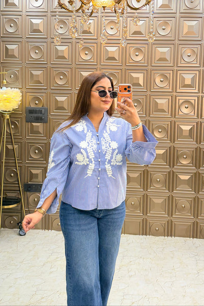 ‘MIST’ Embroidery Summer Cool Shirts
