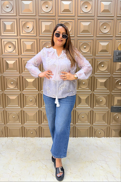 ‘BEACHSIDE’ Soft Organza Top