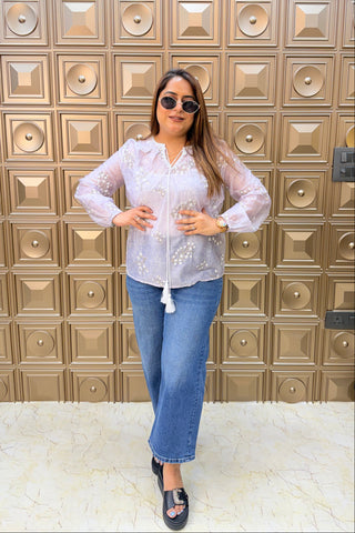 ‘BEACHSIDE’ Soft Organza Top