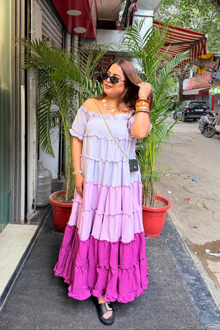 ‘COTTON CANDY’ Frill Long Dress