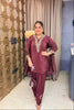 ‘RAASIKA’ Emerald Stone Farshi Three Piece Set