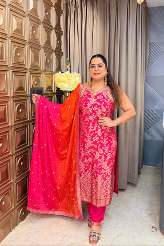 ‘RATAN’ Banarsi Three Piece Set
