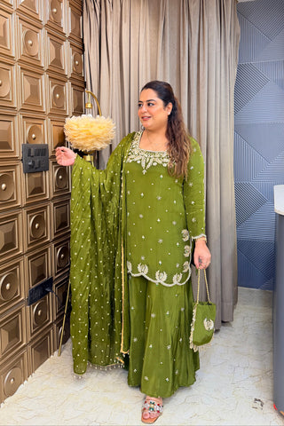 ‘NAZNEEN’ Hand Work Three Piece Set