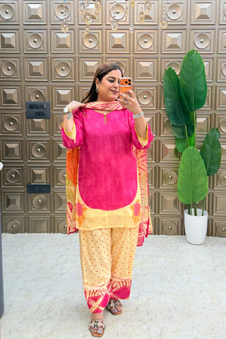 ‘ASIYA’ Crepe Three Piece Set