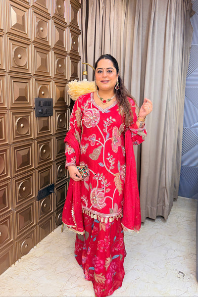 ‘KARWA GULAB’ Three Piece Set