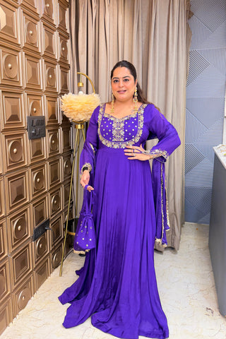 ‘BENAZEER’ Anarkali Three Piece Set