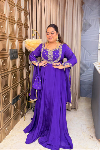 ‘BENAZEER’ Anarkali Three Piece Set