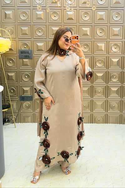 ‘GULBAHAR 3.0’ 3D Flowers Three Piece Set
