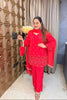 ‘KASTOOR’ Pearl Work Three Piece Set With Potli