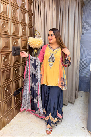 ‘BHUMRO’ Peplum Style Three Piece Set