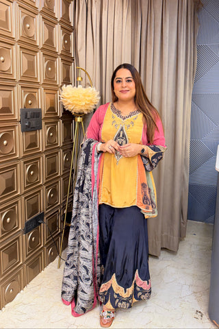 ‘BHUMRO’ Peplum Style Three Piece Set