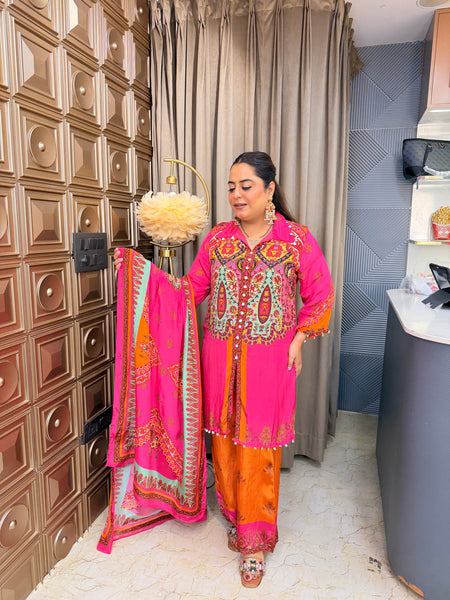 ‘SATRANG’ Digital Print Three Piece Set