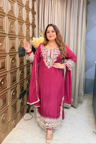 ‘SADHNA’ Mirror Work Pheran Three Piece Set