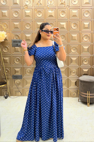 ‘ALICE’ Polka Long Dress