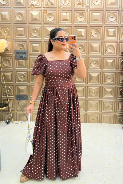 ‘ALICE’ Polka Long Dress