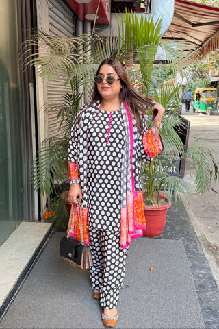 'SOBIA' Polka Dots Three Piece Set