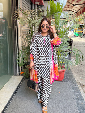 'SOBIA' Polka Dots Three Piece Set