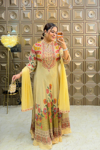 ‘MAHARANI’ Crepe Anarkali Two Piece Set
