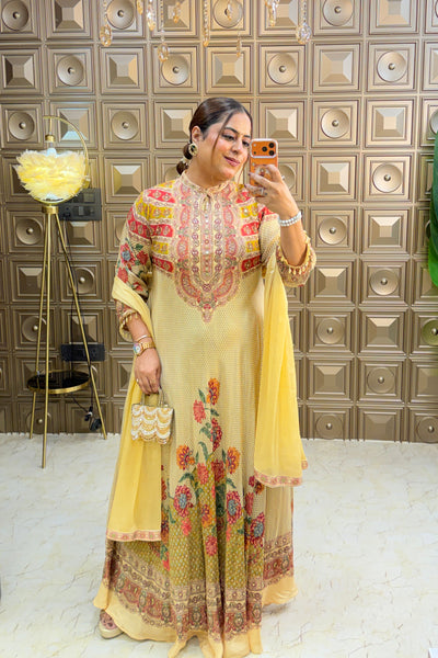 ‘MAHARANI’ Crepe Anarkali Two Piece Set