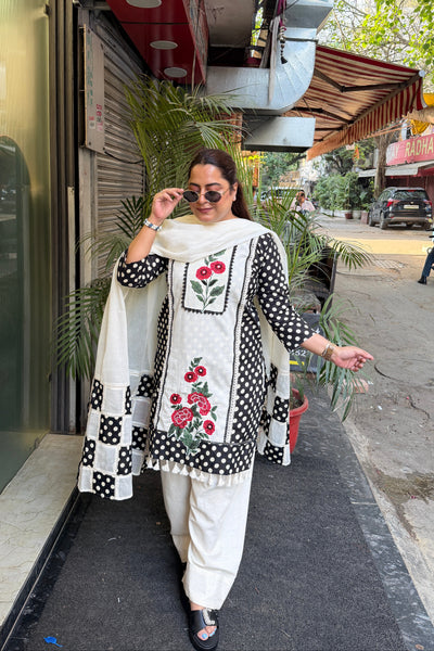'SABIA' Polka and Farshi Three Piece Set