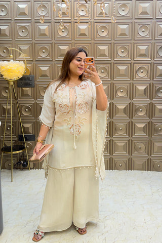 ‘NOORZA’ Kaftan Three Piece Set