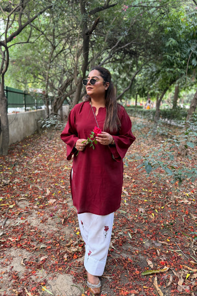 'GULABBO' Rose Farshi Two Piece Set