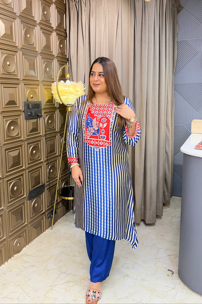 ‘NEELUM‘ Gajji Silk Two Piece Set