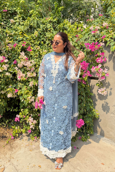 'NAZAKAT' Crochet Three Piece Set