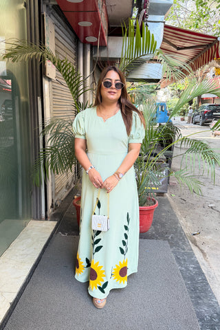 'SUNFLARE' Long Length Dress