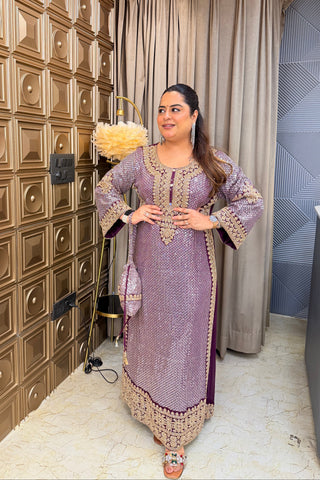 ‘SUMANARA’ Long Pheran Set With Potli