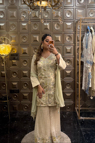 Ivory Moonlight Gharara